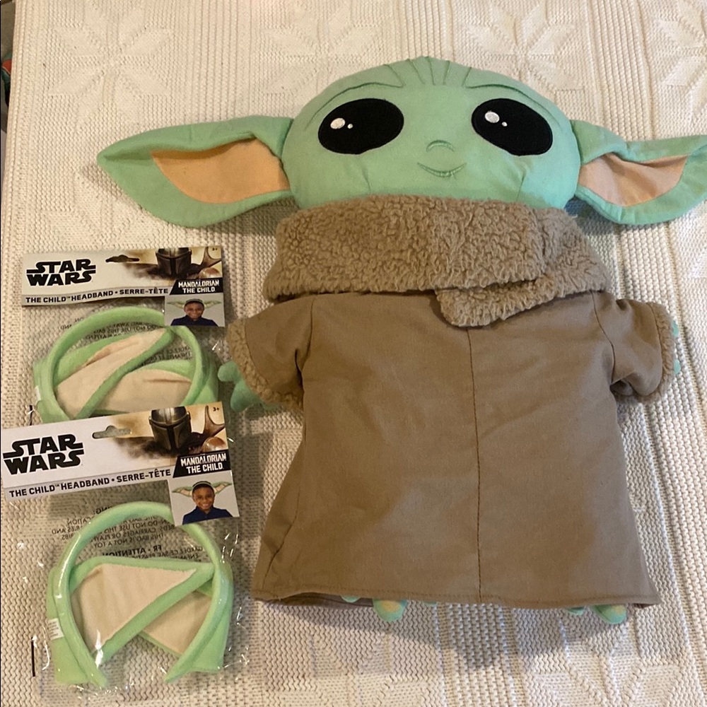 Star Wars Mandalorian The Child Baby Yoda Plush with Headbands